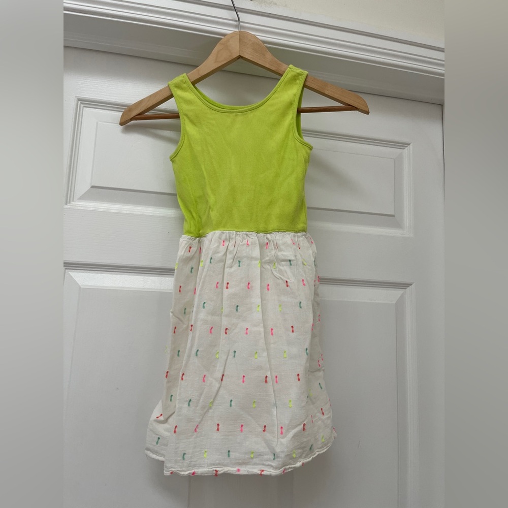 Gap Kids Lime Green and White Kids Dress size M (8)